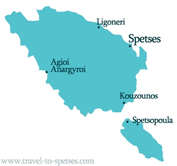 Map of Spetses